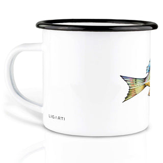 Tasse émaillée faite main poisson coloré n°4 300ml