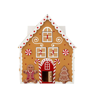 Adventkalender hout bruin Ginnie van Bloomingville, aan de achterzijde met afwerking zichtbaar