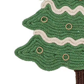 Adventskalender katoen groen Douglas 90cm van Bloomingville, aan de achterzijde met afwerking zichtbaar