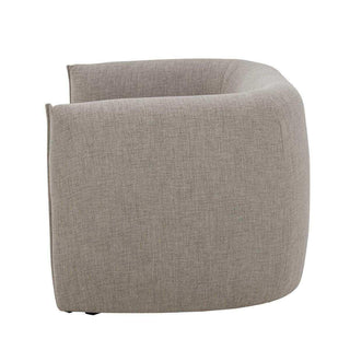 Bacio bank beige 168cm van Bloomingville, aan de achterzijde met constructie zichtbaar