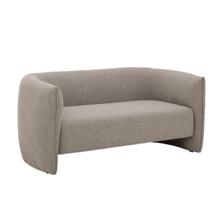 Bacio bank beige 168cm van Bloomingville, van opzij met verhoudingen en constructie zichtbaar