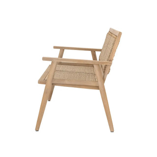 Bank acacia nature Sorrento 132cm van Bloomingville, aan de achterzijde met constructie zichtbaar