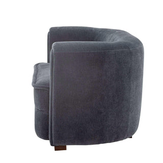 Bank gerecycled polyester blauw Malala 152cm van Bloomingville, van bovenaf met vorm en indeling zichtbaar