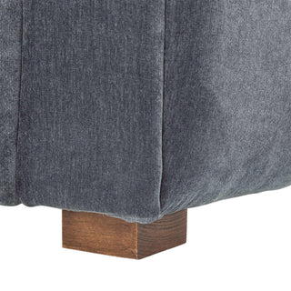 Bank gerecycled polyester blauw Malala 152cm van Bloomingville, geplaatst in een ruimtelijke woonomgeving
