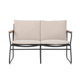 Bank metaal zwart Hampton van Bloomingville, met vorm en productdetails duidelijk zichtbaar