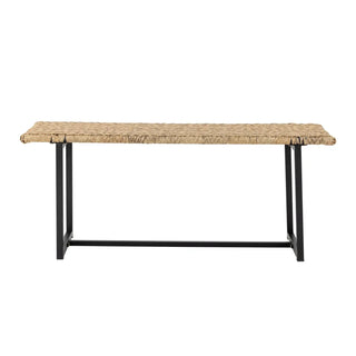 Bank polyrattan naturel Adilly 114cm van Bloomingville, met materiaal en structuur van dichtbij zichtbaar