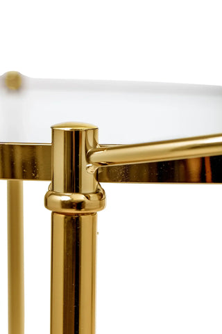 Bartafel glas goud van Bloomingville, van bovenaf met vorm en indeling zichtbaar