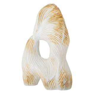 Beeld aardewerk nature Eviella 38cm van Bloomingville, van bovenaf met vorm en indeling zichtbaar