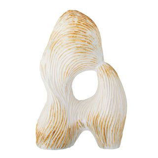 Beeld aardewerk nature Eviella 38cm van Bloomingville, met materiaal en structuur van dichtbij zichtbaar