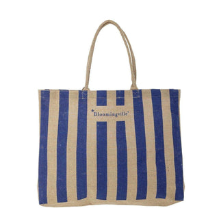 Bergamo shopper tas blauw jute van Bloomingville, duidelijk als hoofdfoto afgebeeld