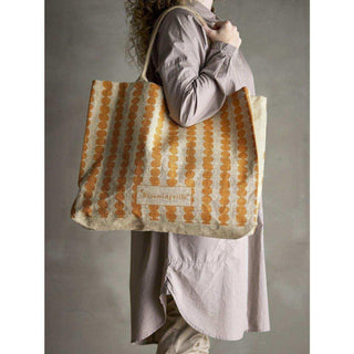 Bergamo shopper bag yellow jute - Het Adres