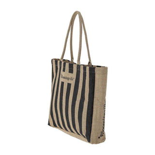 Bergamo Shopper Tasche schwarz Jute - Het Adres