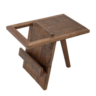 Bijzettafel gerecycled hout Villum 40x60cm van Bloomingville, aan de achterzijde met constructie zichtbaar