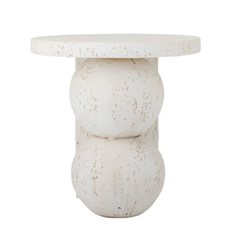 Bijzettafel resin wit Tally 46cm van Bloomingville, van bovenaf met vorm en indeling zichtbaar
