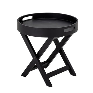 Bijzettafel rubberhout zwart Freya 40cm van Bloomingville, duidelijk als hoofdfoto afgebeeld