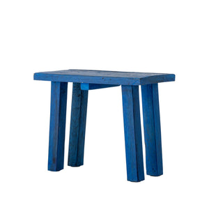 Bijzettafel sokkel blauw hergebruikt hout Porir van Bloomingville, duidelijk als hoofdfoto afgebeeld