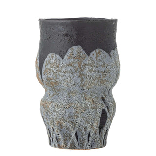 Bloempot aardewerk bruin Neeson 21cm van Bloomingville, aan de achterzijde met afwerking zichtbaar