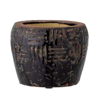 Bloempot terracotta zwart Muan 14cm van Bloomingville, duidelijk als hoofdfoto afgebeeld