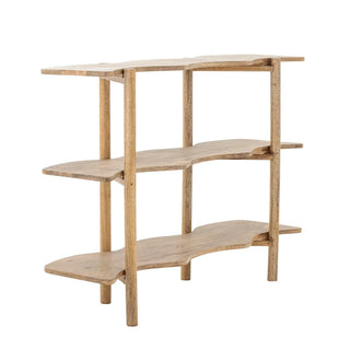 Boekenkast mangohout nature Rivoli 110cm van Bloomingville, aan de achterzijde met constructie zichtbaar