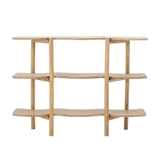 Boekenkast mangohout nature Rivoli 110cm van Bloomingville, met materiaal en structuur van dichtbij zichtbaar