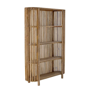 Boekenkast mangohout naturel Sali 121x172cm van Bloomingville, aan de achterzijde met constructie zichtbaar