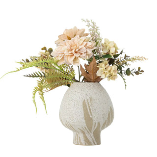 Boeket kunstbloemen nature Glow van Bloomingville, schuin bekeken met vorm en afwerking zichtbaar
