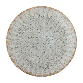 Bord aardewerk beige/naturel Fleur 27cm van Bloomingville, aan de achterzijde met afwerking zichtbaar