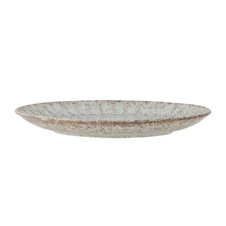 Bord aardewerk beige/naturel Fleur 27cm van Bloomingville, van bovenaf met vorm en indeling zichtbaar
