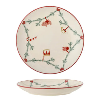 Bord aardewerk beige Yule 25cm van Bloomingville, duidelijk als hoofdfoto afgebeeld