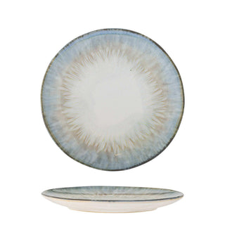 Bord aardewerk blauw Calen 18cm van Bloomingville, aan de achterzijde met afwerking zichtbaar