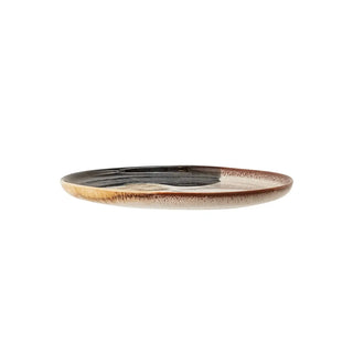 Bord aardewerk blauw Jules 22cm van Bloomingville, met materiaal en structuur van dichtbij zichtbaar