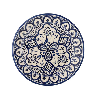 Bord aardewerk blauw Karlie 19cm van Bloomingville, vanuit een aanvullend productaanzicht