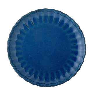 Bord aardewerk blauw Latina van Bloomingville, van dichtbij met materiaal en afwerking zichtbaar