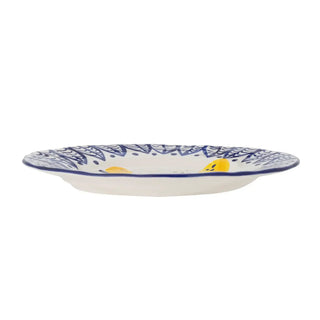 Bord aardewerk blauw maxima 27cm van Bloomingville, vanuit een aanvullend productaanzicht