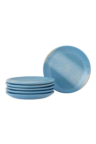 Bord aardewerk blauw Safie 15cm - 6 stuks van Bloomingville, duidelijk als hoofdfoto afgebeeld