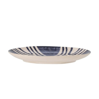 Bord aardewerk blauw Shama 20cm van Bloomingville, met materiaal en structuur van dichtbij zichtbaar