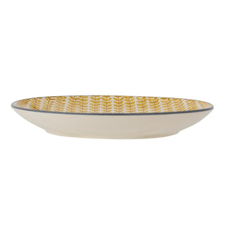 Bord aardewerk geel Maple 25cm van Bloomingville, vanuit een aanvullend productaanzicht