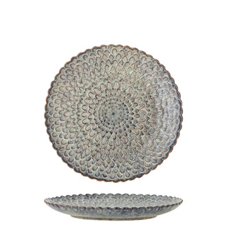 Bord aardewerk grijs Katrina 26cm - 4 stuks van Bloomingville, aan de achterzijde met afwerking zichtbaar