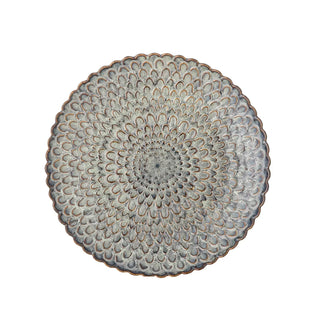 Bord aardewerk grijs Katrina 26cm - 4 stuks van Bloomingville, van bovenaf met vorm en indeling zichtbaar