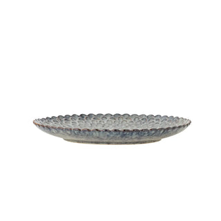 Bord aardewerk grijs Katrina 26cm - 4 stuks van Bloomingville, met materiaal en structuur van dichtbij zichtbaar