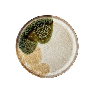 Bord aardewerk groen Jules 22cm van Bloomingville, van bovenaf met vorm en indeling zichtbaar
