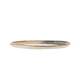 Bord aardewerk groen Jules 22cm van Bloomingville, met materiaal en structuur van dichtbij zichtbaar