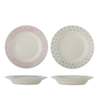Bord aardewerk groen Patrizia 25cm - set van 2 van Bloomingville, duidelijk als hoofdfoto afgebeeld