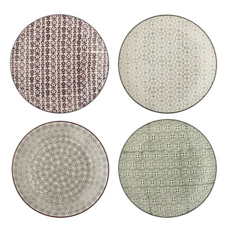 Bord aardewerk multi Karine 25cm - set van 4 van Bloomingville, duidelijk als hoofdfoto afgebeeld
