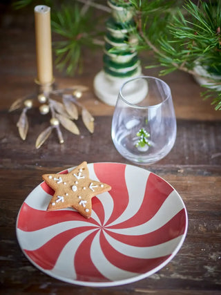 Bord aardewerk multi Yule 23cm van Bloomingville, in een gestileerde detailopstelling