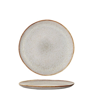 Bord aardewerk nature Sandrine 22cm van Bloomingville, van bovenaf met vorm en indeling zichtbaar