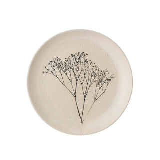 Bord aardewerk naturel bea 21cm van Bloomingville, met materiaal en structuur van dichtbij zichtbaar