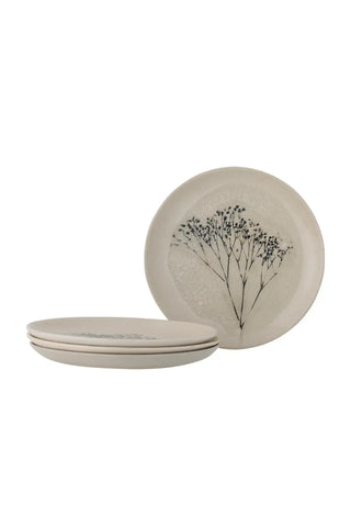 Bord aardewerk naturel Bea 22cm - set van 4 van Bloomingville, duidelijk als hoofdfoto afgebeeld