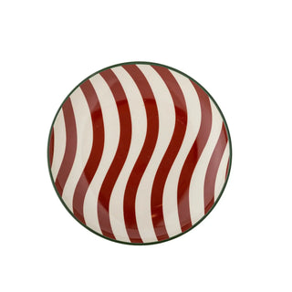 Bord aardewerk rood Jolly 16cm van Bloomingville, aan de achterzijde met afwerking zichtbaar