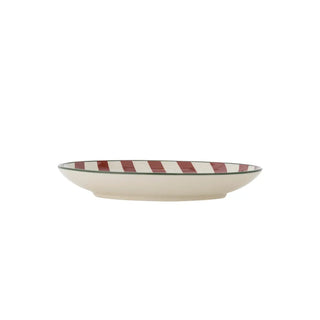 Bord aardewerk rood Jolly 16cm van Bloomingville, van bovenaf met vorm en indeling zichtbaar